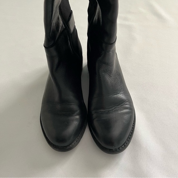Isaac Mizrahi New York Amit Black Leather Front Riding Boots Size 6M W/ Box - Picture 9 of 15